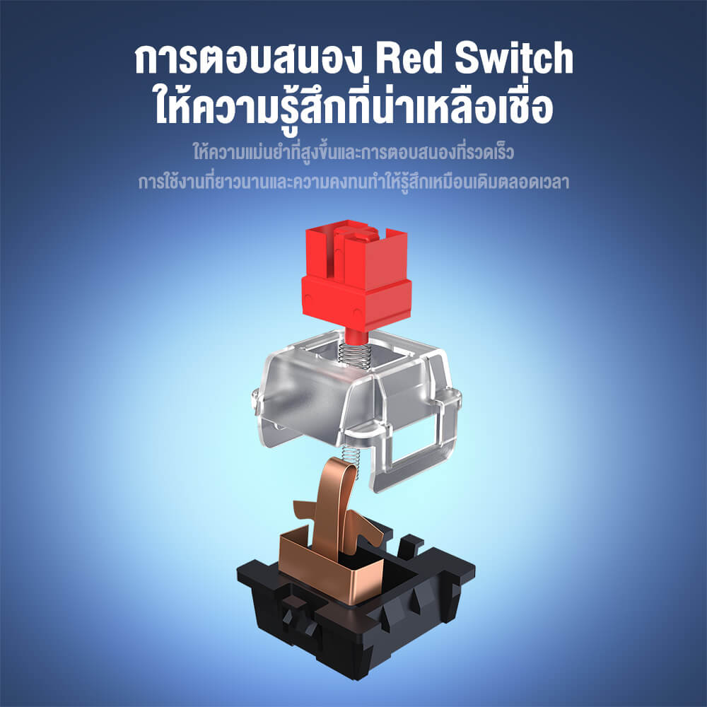 คีย์บอร์ดเกมมิ่ง ONIKUMA HIKARI GAMING KEYBOARD - สีดำ (RED SWITCH) (TH/EN)_7